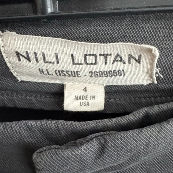 Nili Lotan Paris Pants with Double Tape in Charcoal, size 4 - Picture 5 of 15
